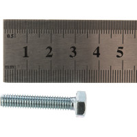 Болт DIN933 с шестигранной головкой оцинкованный М6x30 мм, 60 шт, коробка с окном Tech-Kr Zitar 105203