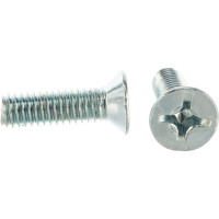 Винт DIN 965 с потайной головкой, оцинкованный М6х20, 100шт - коробка Tech-Krep 105241