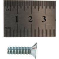 Винт DIN 965 с потайной головкой, оцинкованный М6х20, 100шт - коробка Tech-Krep 105241