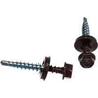 Кровельный саморез Tech-Krep КР сверло 4,8х35 RAL-8017 шоколадно-коричневый 60 шт, коробка с окном 112034