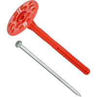 Дюбель для теплоизоляции с металлическим гвоздём 10х140, 25шт - пакет Tech-Krep 101705