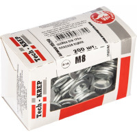 Плоская оцинкованная шайба DIN125а М8 200шт - коробка Tech-Krep 105260