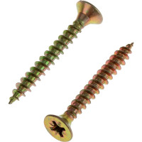 Универсальный саморез Tech-Krep 40х5,0 мм 200 шт желтый, коробка с окном 102262