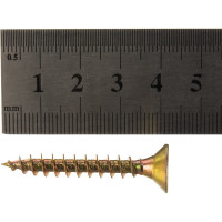 Универсальный саморез Tech-Krep 40х6,0 мм 100 шт желтый, коробка с окном 102269