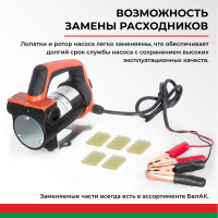 Насос перекачки топлива и воды 12V 50 л/мин БелАК "Нептун" БАК.11212