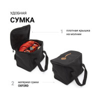 Автомобильный компрессор Агрессор металлический, дву поршневой, 12 V, 300 W, производительность 75 л/мин., пере одники для накачки лодок, сумка, 1 4 AGR-75