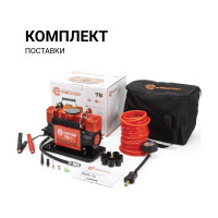 Автомобильный компрессор Агрессор металлический, дву поршневой, 12 V, 300 W, производительность 75 л/мин., пере одники для накачки лодок, сумка, 1 4 AGR-75