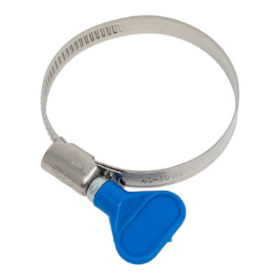 Обжимной хомут из нержавеющей стали MasterProf 40-60 мм, бабочка ИС.140096