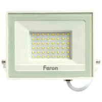 Светодиодный прожектор FERON LL-921 2835 SMD, 50W, 6400K, IP65, белый, с матовым стеклом 29498