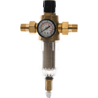 Фильтр 3/4, для холодной воды, с прямой промывкой, с манометром, d65 Гейзер Бастион 7508075233 32680