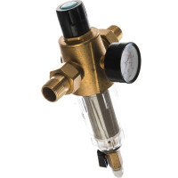 Фильтр 3/4, для холодной воды, с прямой промывкой, с манометром, d65 Гейзер Бастион 7508075233 32680