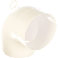 Колено круглое пластик 90, 100 мм ERA 10ККП 210-021