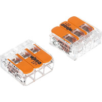 Соединительная 3-х проводная клемма WAGO 221-413 6 шт 2561