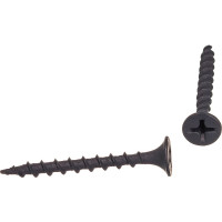 Саморез Качественный Крепеж 3,5х35 потай, крупная резьба, оксид 250 шт 0300363 КЧ