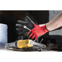 Нейлоновые рабочие перчатки с рельефным латексным обливом БЕРТА 280