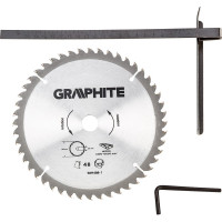 Дисковая пила GRAPHITE 185 мм, 1200Вт, доп диск, кейс 58G488