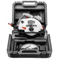 Дисковая пила GRAPHITE 185 мм, 1200Вт, доп диск, кейс 58G488