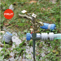 Импульсный разбрызгиватель FRUT дождеватель латунный на металлической пике 403076