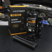 Бутылочный гидравлический домкрат 4т, высота 180-360 WIEDERKRAFT WDK-81040