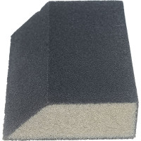 Губка угловая для шлифования средняя жесткость №4 (100x70x25 мм; Р360) EUROTEX 060213-410-360