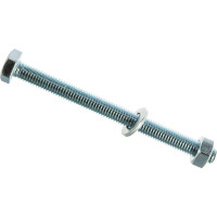 Болт Tech-Krep/Zitar DIN933 с шестигранной головкой, оцинкованный М10х120 + гайка + шайба 2 шт - пакет 136918