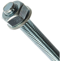 Болт Tech-Krep/Zitar DIN933 с шестигранной головкой, оцинкованный М10х120 + гайка + шайба 2 шт - пакет 136918