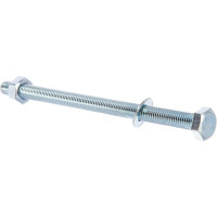 Болт Tech-Krep/Zitar DIN933 с шестигранной головкой, оцинкованный М10х160 + гайка + шайба 2 шт - пакет 136920
