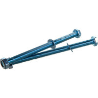 Болт Tech-Krep/Zitar DIN933 с шестигранной головкой, оцинкованный М10х160 + гайка + шайба 2 шт - пакет 136920