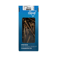 Универсальные саморезы 60x6,0 мм 100 шт желтые коробка с окном Zitar 102271