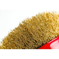 Щетка чашечная (100 мм; М14; латунированная волнистая 0.35 мм) для УШМ Elitech 1820.074000