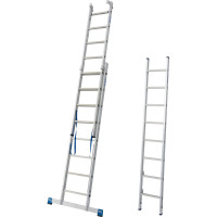 Трехсекционная универсальная лестница KRAUSE STABILO 3 х 8 перекладин с дополнительной функцией 133748