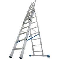 Трехсекционная универсальная лестница KRAUSE STABILO 3 х 8 перекладин с дополнительной функцией 133748