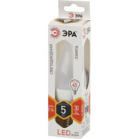 Светодиодная лампа ЭРА LED BXS-5W-827-E14, свеча на ветру, теплый Б0027967