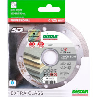 Диск алмазный сплошной по керамике Decor Slim (125х1.2х22.2 мм) для УШМ DiStar 11115427010