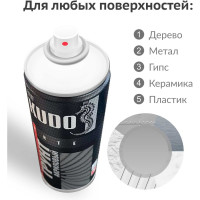 Грунтовка KUDO "Грунт акриловый универсальный быстросохнущий" в баллончике, серый KU-2101