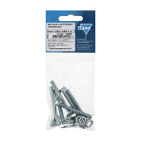 Болт с шестигранной головкой DIN933 оцинкованный М6x50 мм, в комплекте с гайкой и шайбой, 6 шт в пакете Zitar 114052