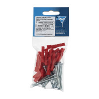 Саморез ШУц с потайной головкой 3,5x50 мм + дюбель трехсегментный 6x35 мм, 24 шт в пакете Tech-K Zitar 112938