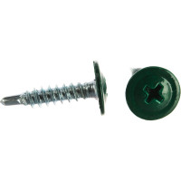 Саморез ПШC КРЕП-КОМП сверло 4,2х19 RAL6005 1000шт пшс196005