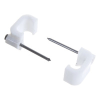 Скоба для кабеля, плоская Б 10мм, 50шт - пакет Tech-Krep 103660