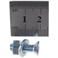 Винт Tech-Krep/Zitar DIN965 с потайной головкой, оцинкованный M6х20 + гайка + шайба 9 шт - пакет Tech 114065