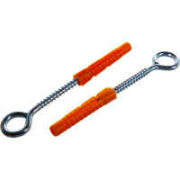 Шуруп-кольцо 8x80 мм с универсальным дюбелем 12,0x71 мм, 2 шт в пакете Zitar 109502