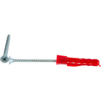 Саморез ШУц с потайной головкой 3,5x50 мм + дюбель трехсегментный 6x35 мм, 24 шт в пакете Tech-K Zitar 112938