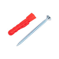 Саморез ШУц с потайной головкой 3,5x50 мм + дюбель трехсегментный 6x35 мм, 24 шт в пакете Tech-K Zitar 112938