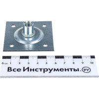Пластина опорная облегченная 60x60x2,0мм с гайкой М10 оцинкованная Zitar - накл. 134463