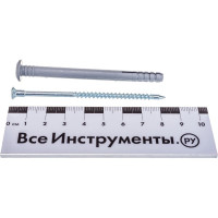 Дюбель-гвоздь 6x80 с грибовидной манжетой полипропилен, 10 шт, пакет Zitar 103902