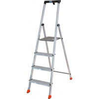 Свободностоящая стремянка Krause MONTO SAFETY 2К заглушки, 4 ступени 128942