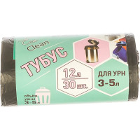 Мешки для мусора EcoClean ТУБУС (30 шт; 12 л; 32х50 см; 6 мкм) Концепция Быта 3255