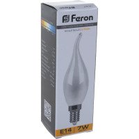 Светодиодная лампа FERON 7W 230V E14 2700K матовая, LB-67 25786