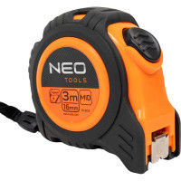 Рулетка NEO Tools стальная лента 3 м x 16 мм c автостопом 67-203