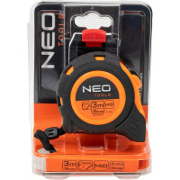 Рулетка NEO Tools стальная лента 3 м x 16 мм c автостопом 67-203